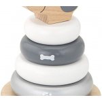 Viga balanční věž pyramida Pejsek šedá/bílá – Zboží Dáma