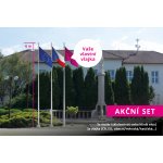 Výhodný set 3 stožárů s vnějším vedením lanka se 3 vlajkami Alerion – Hledejceny.cz