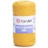 Příze Pletací příze YarnArt TWISTED MACRAME 3mm 796 hořčicově žlutá, jednobarevná, 250g/195m