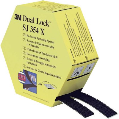 3M SJ354X Dual Lock pásek se suchým zipem, lepicí, kulaté hlavičky, (d x š) 7500 mm x 25 mm, černá, 1 pár – Hledejceny.cz