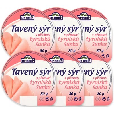 Dr. Halíř sýr tavený se šunkou 6x80 g 480 g – Hledejceny.cz