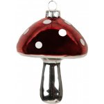 Závěsná skleněná ozdoba houba Muchomůrka - Ø 7*9 cm - Clayre & Eef – Hledejceny.cz