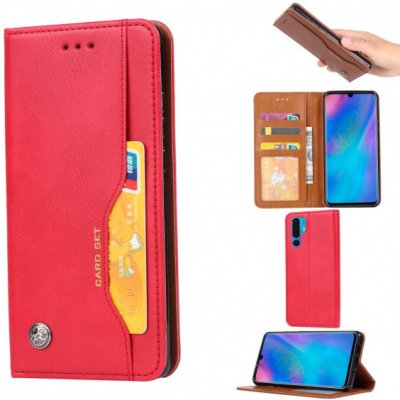 JustKing kožené flipové Huawei P30 Pro - červené – Zboží Živě