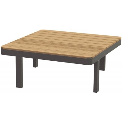 Royal Botania Alura Lounge 80 x 80 x 34 cm hliník bílá / teak – Hledejceny.cz