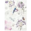 papír rýžový A4 Dopisy kolibřík květy a hmyz