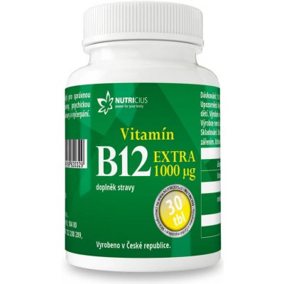 Nutricius Vitamín B12 Extra 1 kg 30 tablet – Hledejceny.cz