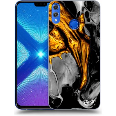 Pouzdro Picasee silikonové Honor 8X - Black Gold čiré