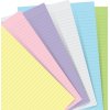 Filofax Poznámkový papír A6, linkovaný, 6 barev náplň osobních diářů 60 listů