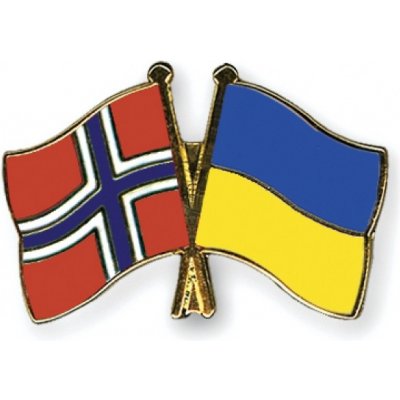 Odznak (pins) 22mm vlajka Norsko + Ukrajina - barevný – Zbozi.Blesk.cz