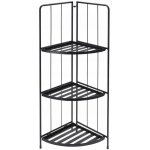 PROGARDEN Stojan na květiny kovový rohový 3 patra 90 cm černá KO-X71000110 – Hledejceny.cz