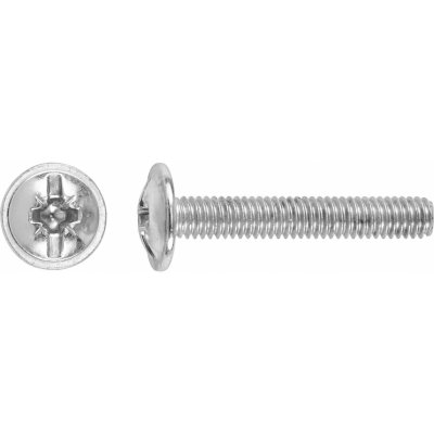 Šroub pro nábytkové úchytky s talířovou hlavou PZ2 bíle pozink. M4 x 40 mm, 8 ks – Hledejceny.cz