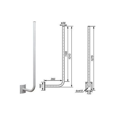 Anténní držák WR-30/110 (SAT/TV, 30 x 110 cm, pozinkovaný) – Hledejceny.cz
