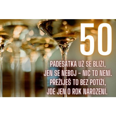 Vtipné přání k narozeninám - 50 let – Hledejceny.cz