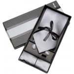 Dárková sada kravata kapesníček a manžetové knoflíky Gray – Sleviste.cz