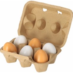 Bigjigs Toys vajíčka v krabičce 6 ks