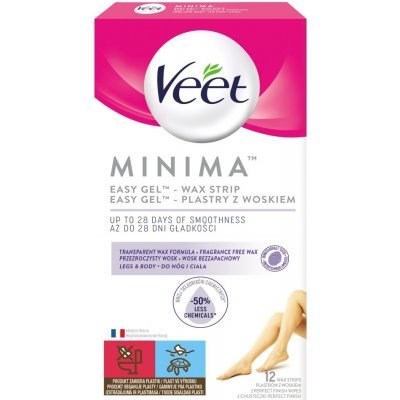Veet Minima Hypoallergenic Wax Strips Legs depilační voskové pásky na nohy a tělo 12 ks – Zboží Dáma