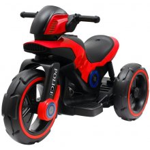Baby Mix elektrická motorka tříkolová Police červená