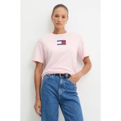 Tommy Jeans Bavlněné tričko DW0DW18796 růžová