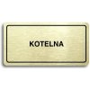 Piktogram Accept Piktogram "KOTELNA" (160 × 80 mm) (zlatá tabulka - černý tisk)