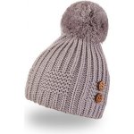 Little Angel čepice pletená bambule knoflíky Outlast sv.šedá – Zboží Dáma