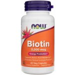 NOW Foods Biotin 5000ug 60 rostlinných kapslí – Hledejceny.cz