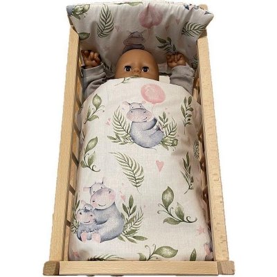 SDS Peřinky do postýlky pro panenky Hrošíci baby 1x 38x44 cm / 28x20 cm – Zboží Mobilmania