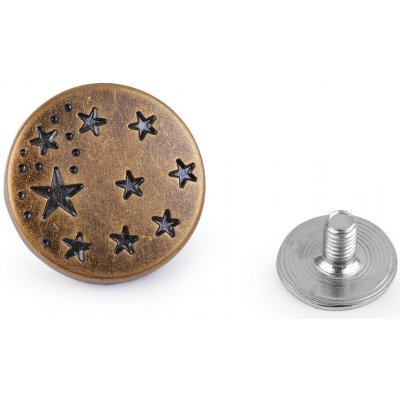 Kovový knoflík / riflový šroubovací velikost 26" Varianta: 2 staromosaz, Balení: 5 ks – Zboží Mobilmania