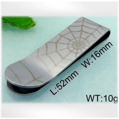 spona na peníze Ocelová - s motivem pavučiny (světlá verze) – Zboží Dáma