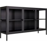 Nordic Living Černá kovová vitrína Bristana 85 x 140 cm – Hledejceny.cz