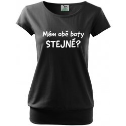 Bezvatriko tričko Mám obě boty stejné? černá