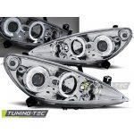 Tuning-Tec Přední čirá světla Peugeot 307 (2001 - 2005) - chromované - Angel Eyes – Hledejceny.cz