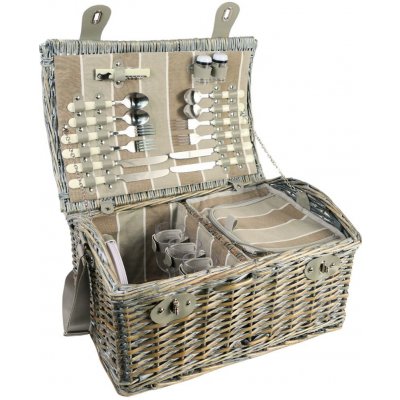 ARÔME HOME Piknikový koš pro 4 osoby - béžový – Zboží Dáma ARÔME HOME Piknikový koš pro 4 osoby - béžový – Zboží Dáma