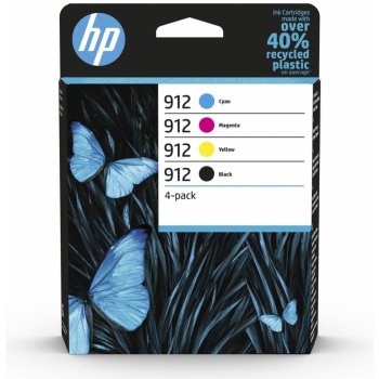 HP 912 originální inkoustová kazeta černá, azurová, purpurová, žlutá 6ZC74AE