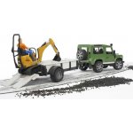 Bruder 2593 Land Defender s přívěsem a JCB mikrobagrem – Hledejceny.cz