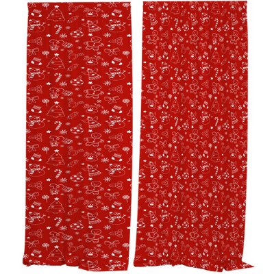 IMPAR Závěsy Vánoční pohoda (Rozměr : 140x250, Materiál: Interlock) – Hledejceny.cz