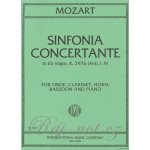 MOZART SINFONIA CONCERTANTE, Eb major, K. 297b pro hoboj, klarinet, lesní roh, fagot a klavír