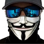 Nákrčník obličejová maska Anonymous