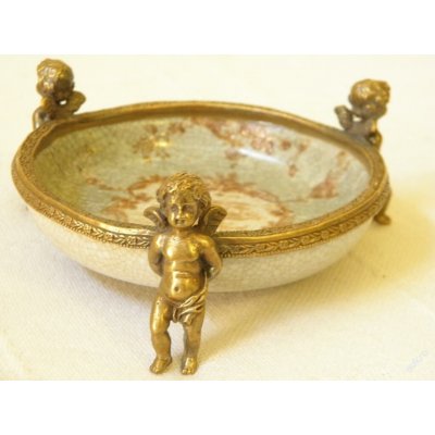 PORCELÁNOVÁ MISKA S MOSAZNOU MONTÁŽÍ 1 – Hledejceny.cz