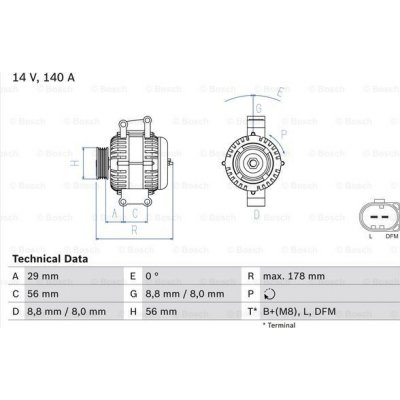 Alternátor BOSCH 0 986 046 180 (0986046180) – Zbozi.Blesk.cz