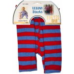Auravia Dětské zimní froté punčochové legíny pruhované červeno modré – Sleviste.cz