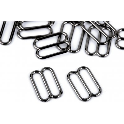 Posunovač na prádlo / motýlka šíře 12 mm kovový - nikl černý (20 ks) – Hledejceny.cz