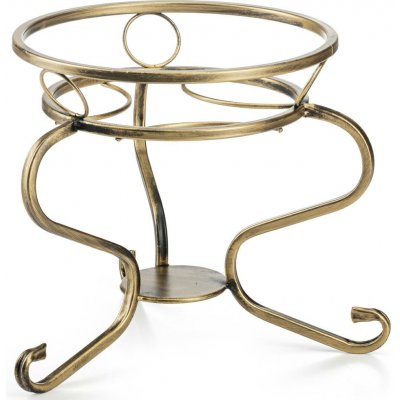 Dąstal STOJAN NA KVĚTINÁČ GREGG 28 x 33 cm ZLATÁ – Zboží Dáma