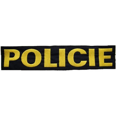 NAVYS Nášivka POLICIE velká ČERNÁ se žlutou nití – Zboží Dáma