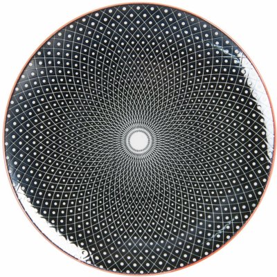 Clayre & Eef Černý jídelní talíř Blackin 26 cm – Zboží Dáma