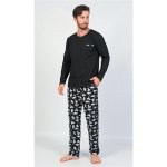 Hugo pánské pyžamo dlouhé černé – Zboží Mobilmania