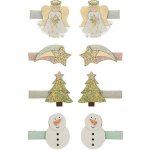 MIMI & LULA Sponky do vlasů Angel mini clips – set 8 ks, růžová barva, kov, textil – Zboží Dáma