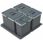 Elletipi Plastový na tříděný odpad/vestavěný 15 + 10 + 10 + 6 l Metropolis – Zboží Dáma