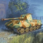 German King Tiger Henschel Turret Academy Model Kit tank 13423 1:72 – Zboží Mobilmania