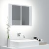 Koupelnový nábytek Nábytek XL LED koupelnová skříňka se zrcadlem bílá 60 x 12 x 45 cm akryl