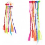 Teddies Sponky Skřipce do vlasů 6ks s barevnými copánky 30cm – Zboží Dáma